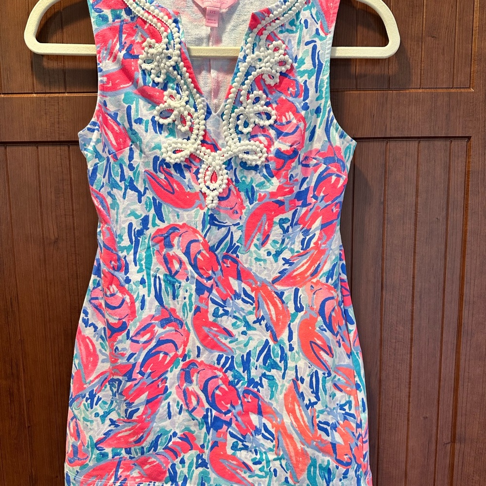Lilly Pulitzer Pink and Blue Patterned Dress